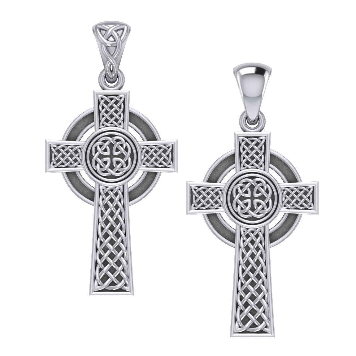 Large Reversible Celtic Cross Pendant TPD3726 - peterstone.dropshipping