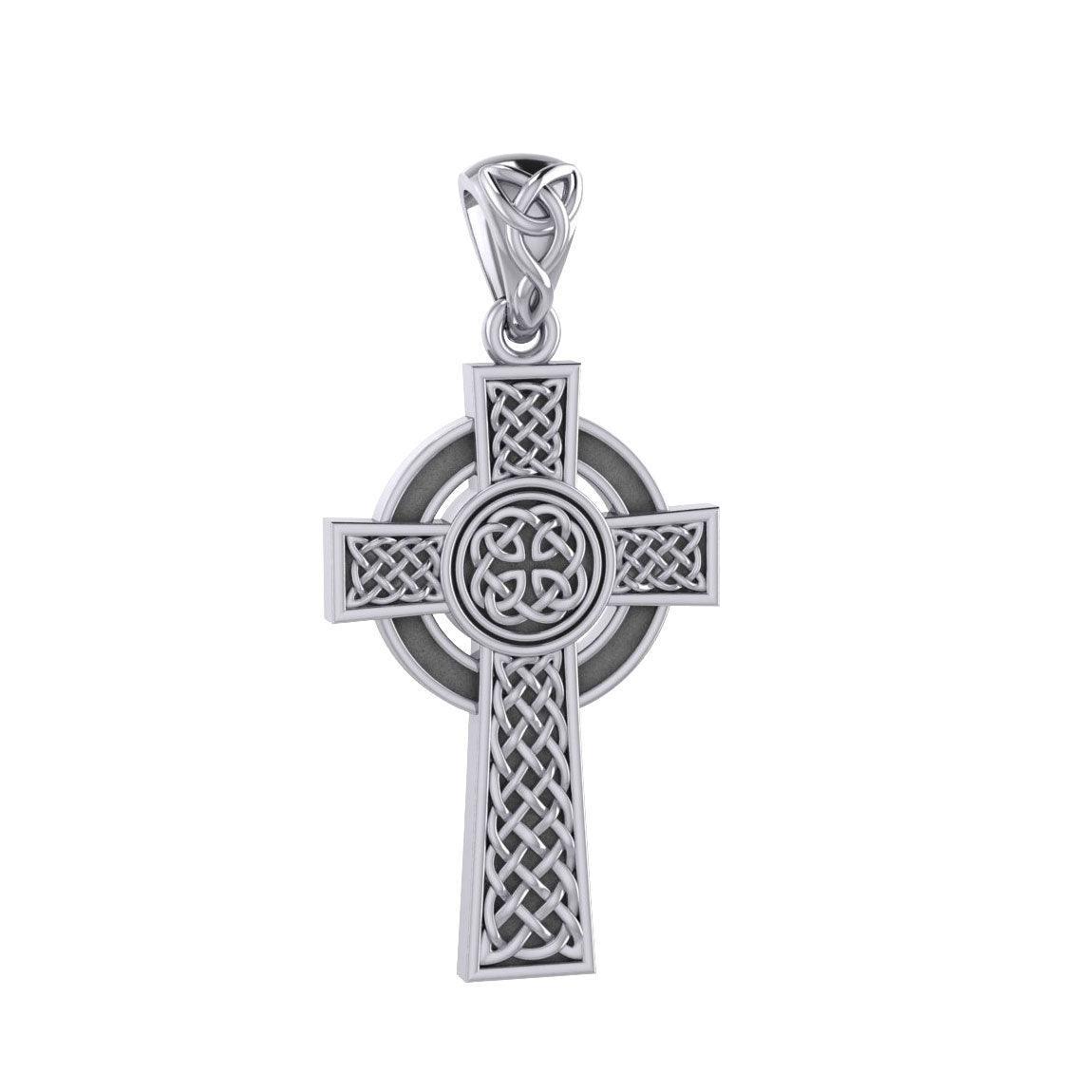 Large Reversible Celtic Cross Pendant TPD3726 - peterstone.dropshipping