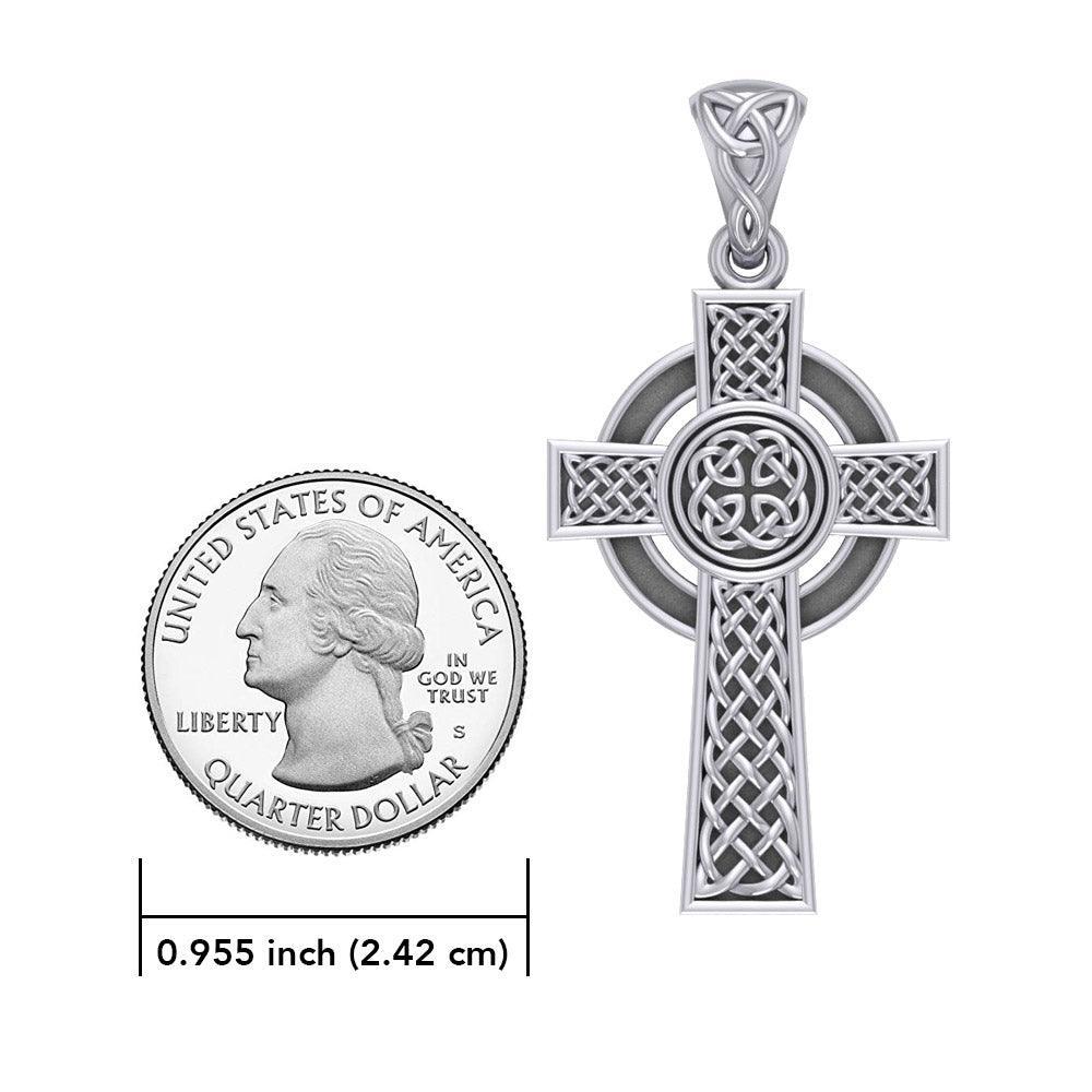 Large Reversible Celtic Cross Pendant TPD3726 - peterstone.dropshipping