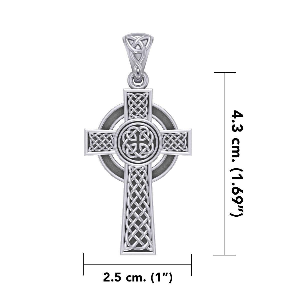 Large Reversible Celtic Cross Pendant TPD3726 - peterstone.dropshipping