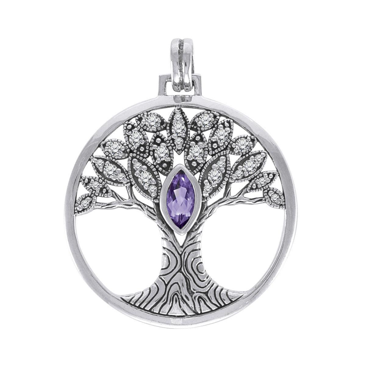 Wondrous Living through the Tree of Life ~ Sterling Silver Jewelry Pendant TPD3873 - peterstone.dropshipping