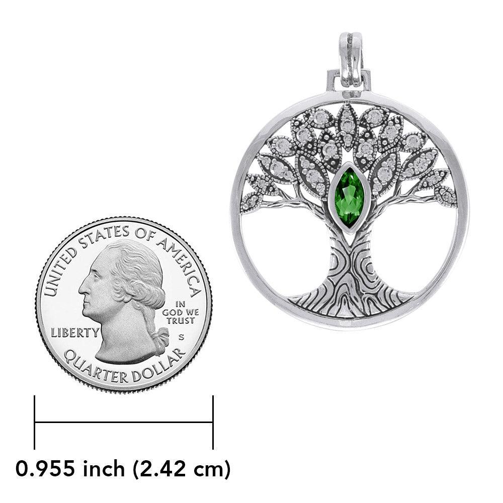 Wondrous Living through the Tree of Life ~ Sterling Silver Jewelry Pendant TPD3873 - peterstone.dropshipping