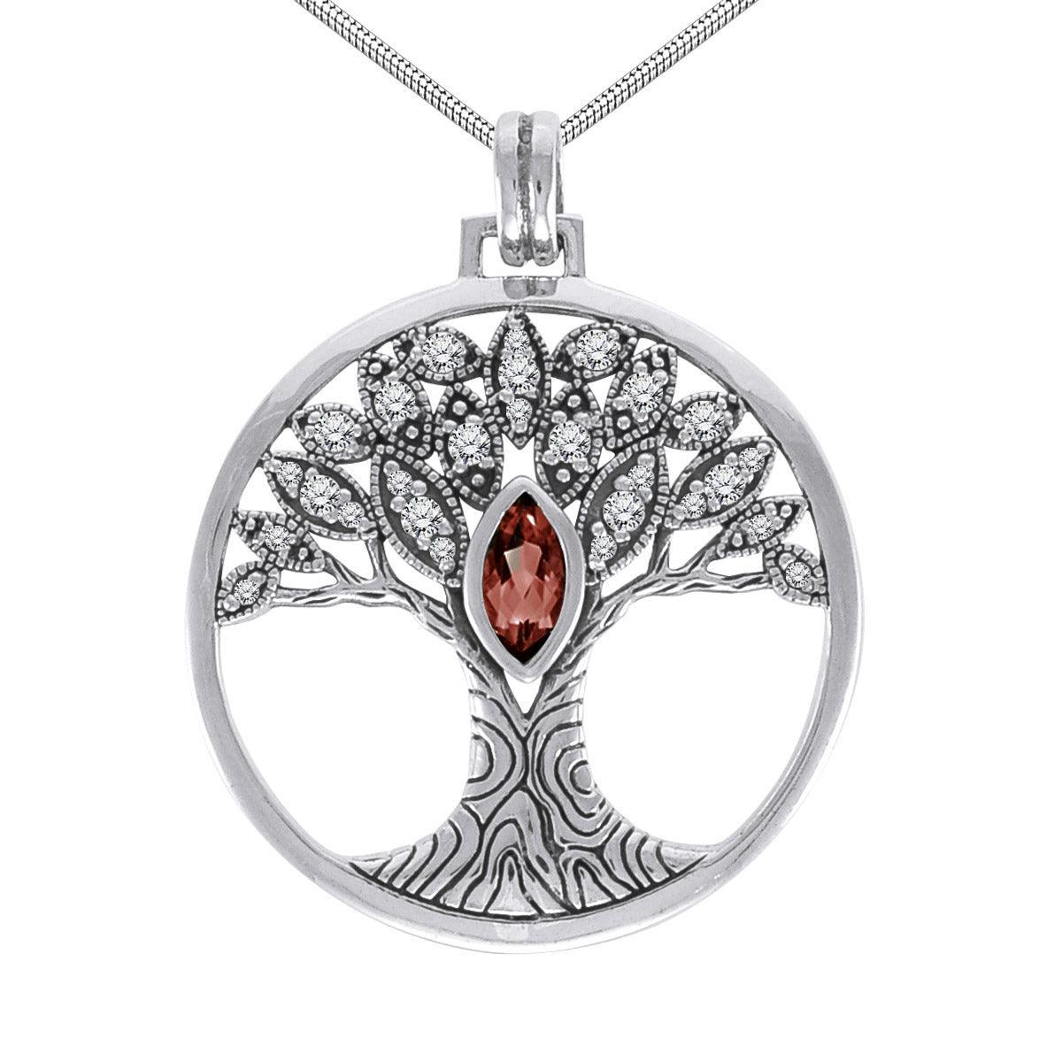 Wondrous Living through the Tree of Life ~ Sterling Silver Jewelry Pendant TPD3873 - peterstone.dropshipping