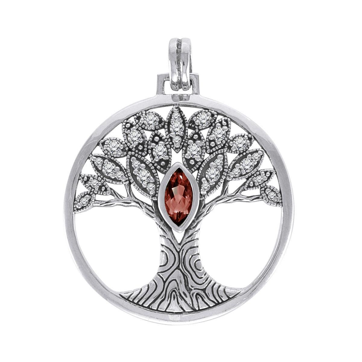 Wondrous Living through the Tree of Life ~ Sterling Silver Jewelry Pendant TPD3873 - peterstone.dropshipping