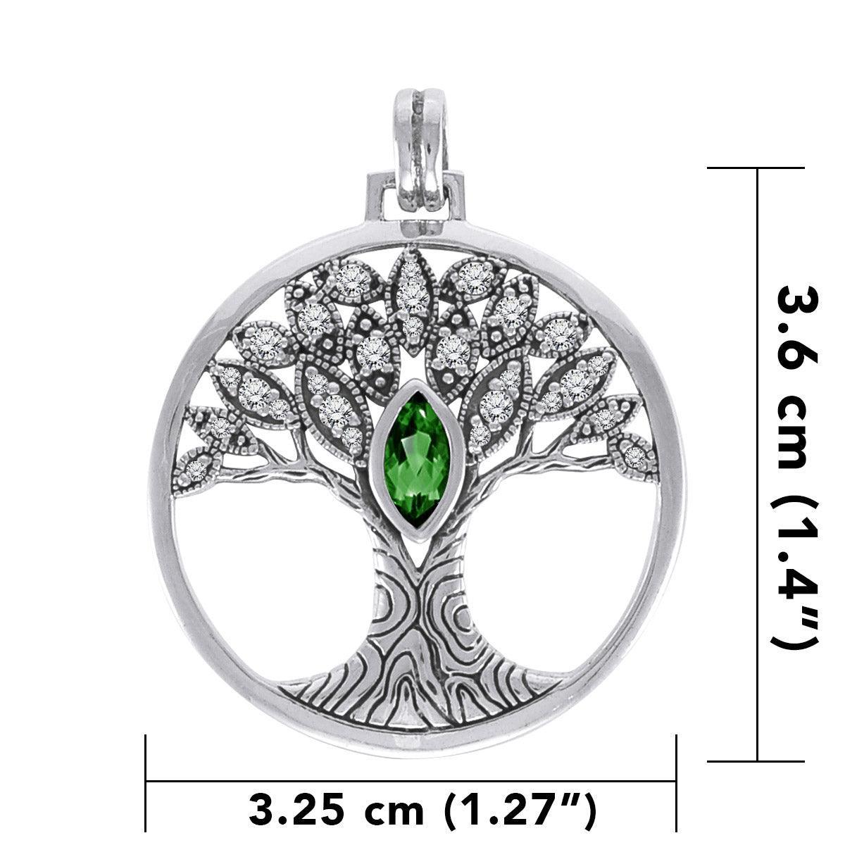 Wondrous Living through the Tree of Life ~ Sterling Silver Jewelry Pendant TPD3873 - peterstone.dropshipping