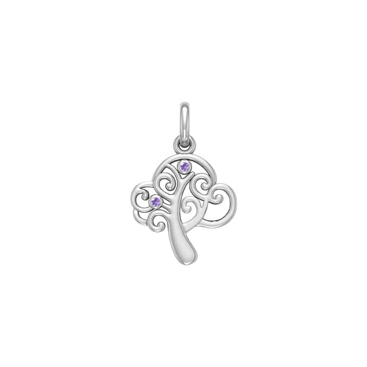 Deep and Modern Tree of Life ~ Sterling Silver Jewelry Pendant TPD3891