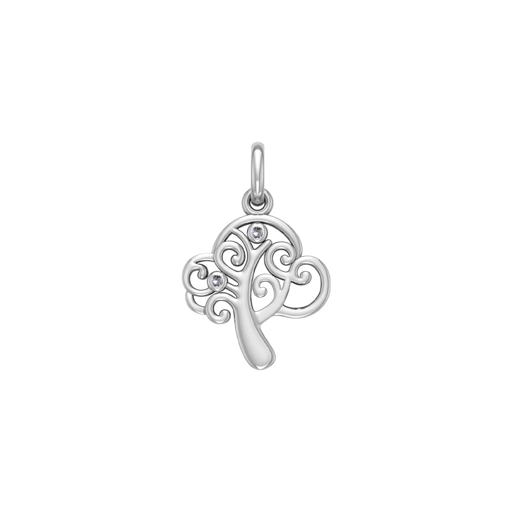 Deep and Modern Tree of Life ~ Sterling Silver Jewelry Pendant TPD3891