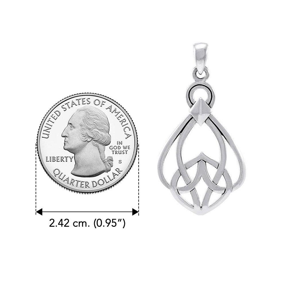 Modern Celtic Knot Sterling Silver Pendant TPD3963 - peterstone.dropshipping