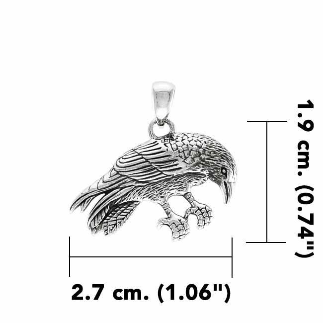 Ted Andrews Crow Silver Pendant TPD3987 - peterstone.dropshipping