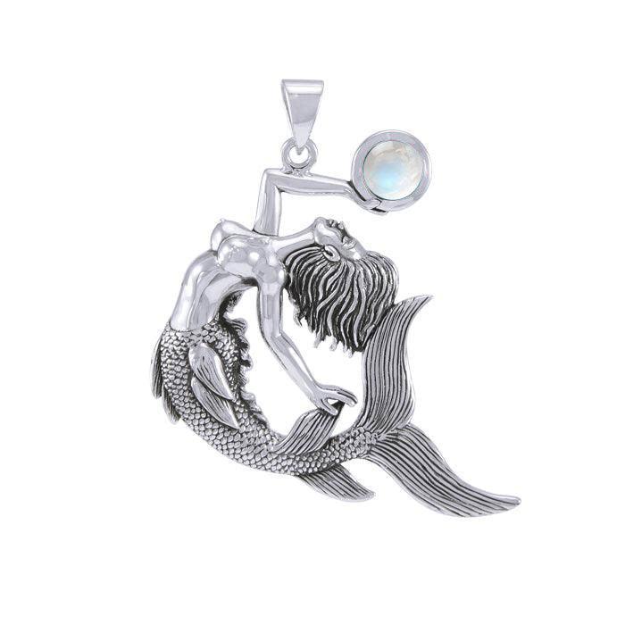 Keeper of the Ocean Sterling Silver with Gemstone Pendant TPD4898 - peterstone.dropshipping