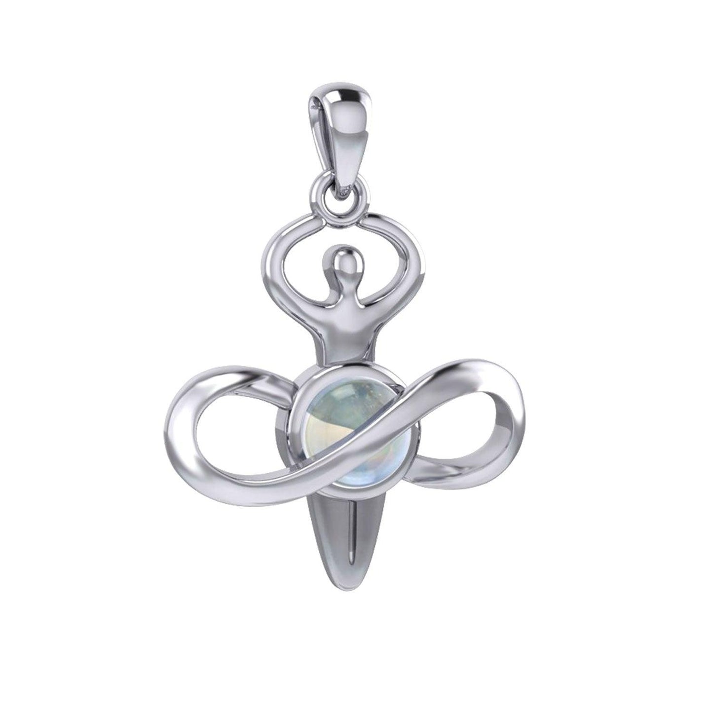 Peter Stone Eternal Light of Goddess Silver Pendant with Gem TPD6176 - peterstone.dropshipping