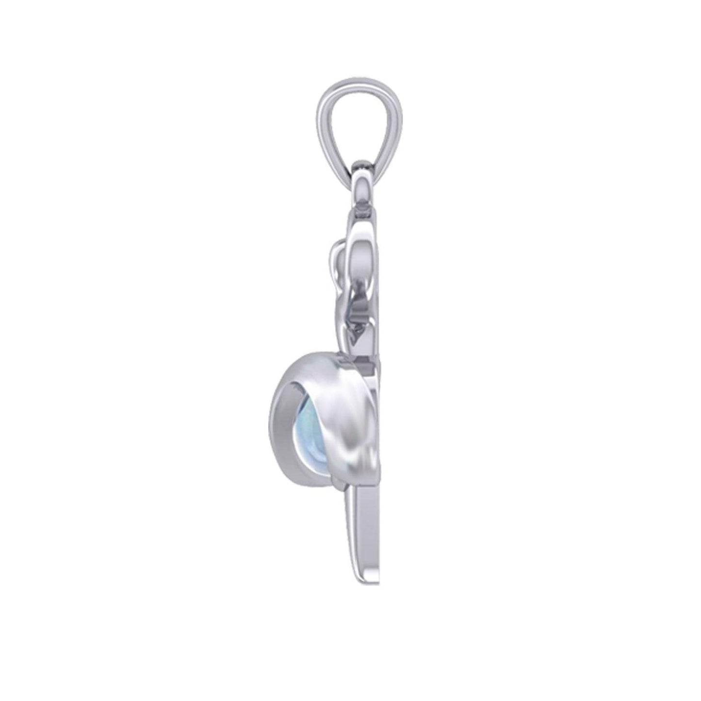 Peter Stone Eternal Light of Goddess Silver Pendant with Gem TPD6176 - peterstone.dropshipping