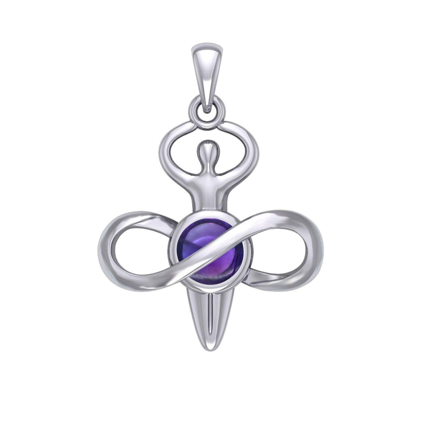 Peter Stone Eternal Light of Goddess Silver Pendant with Gem TPD6176 - peterstone.dropshipping