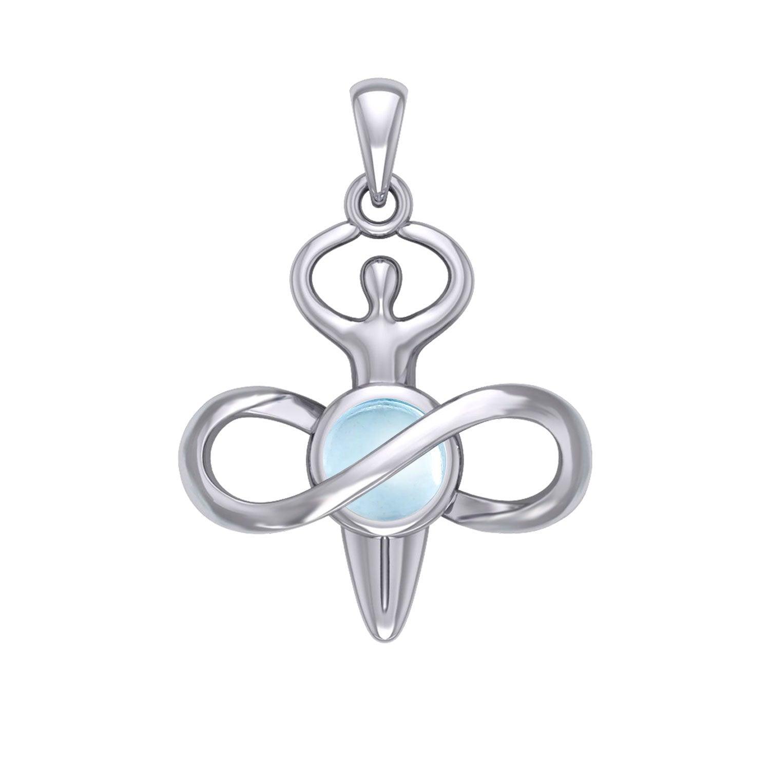 Peter Stone Eternal Light of Goddess Silver Pendant with Gem TPD6176 - peterstone.dropshipping