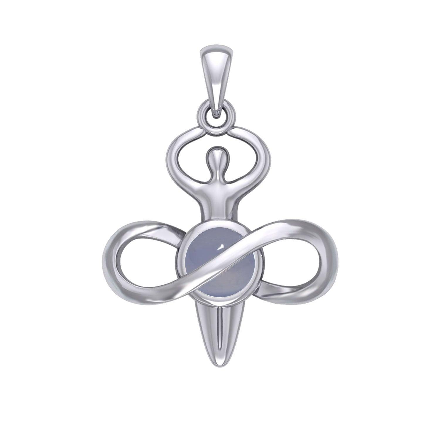 Peter Stone Eternal Light of Goddess Silver Pendant with Gem TPD6176 - peterstone.dropshipping