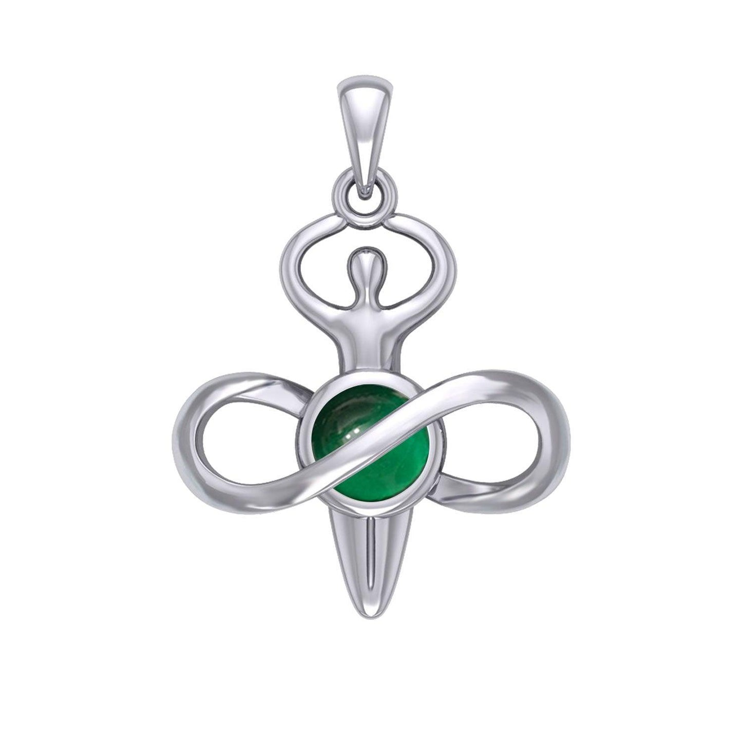 Peter Stone Eternal Light of Goddess Silver Pendant with Gem TPD6176 - peterstone.dropshipping