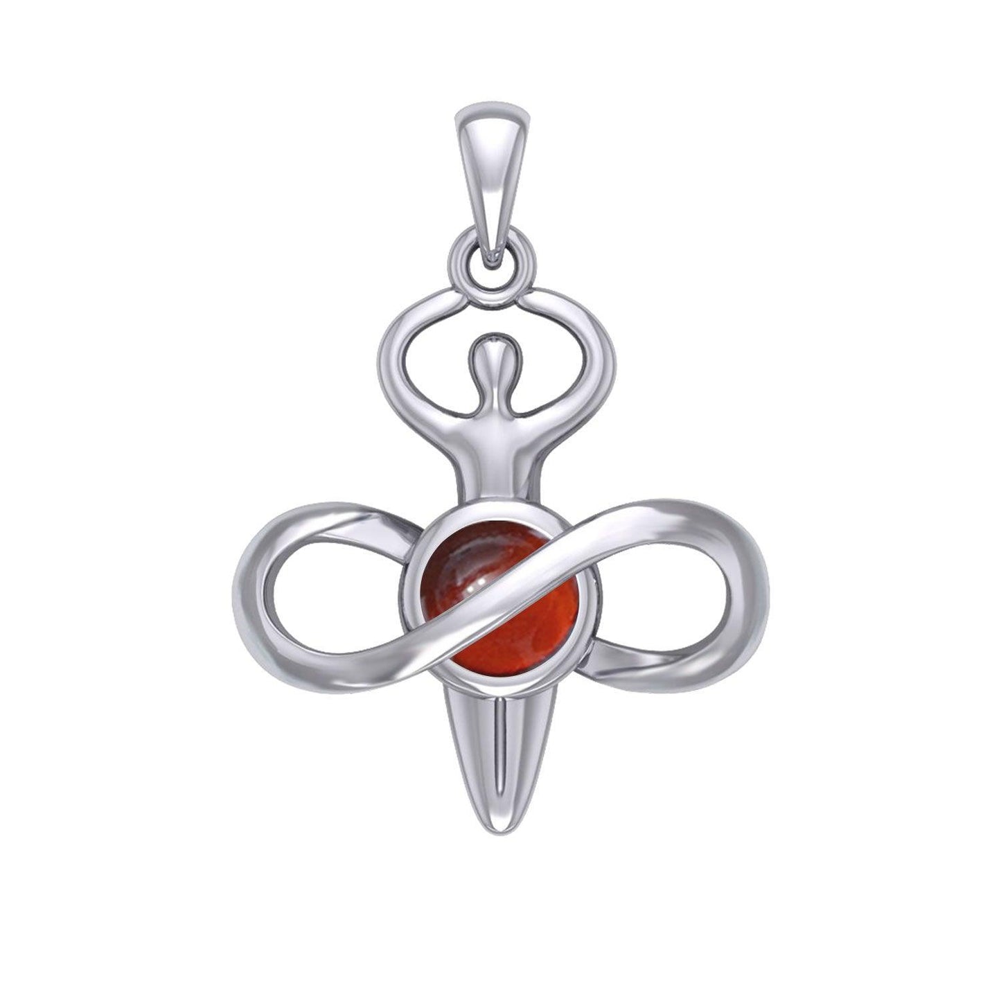 Peter Stone Eternal Light of Goddess Silver Pendant with Gem TPD6176 - peterstone.dropshipping