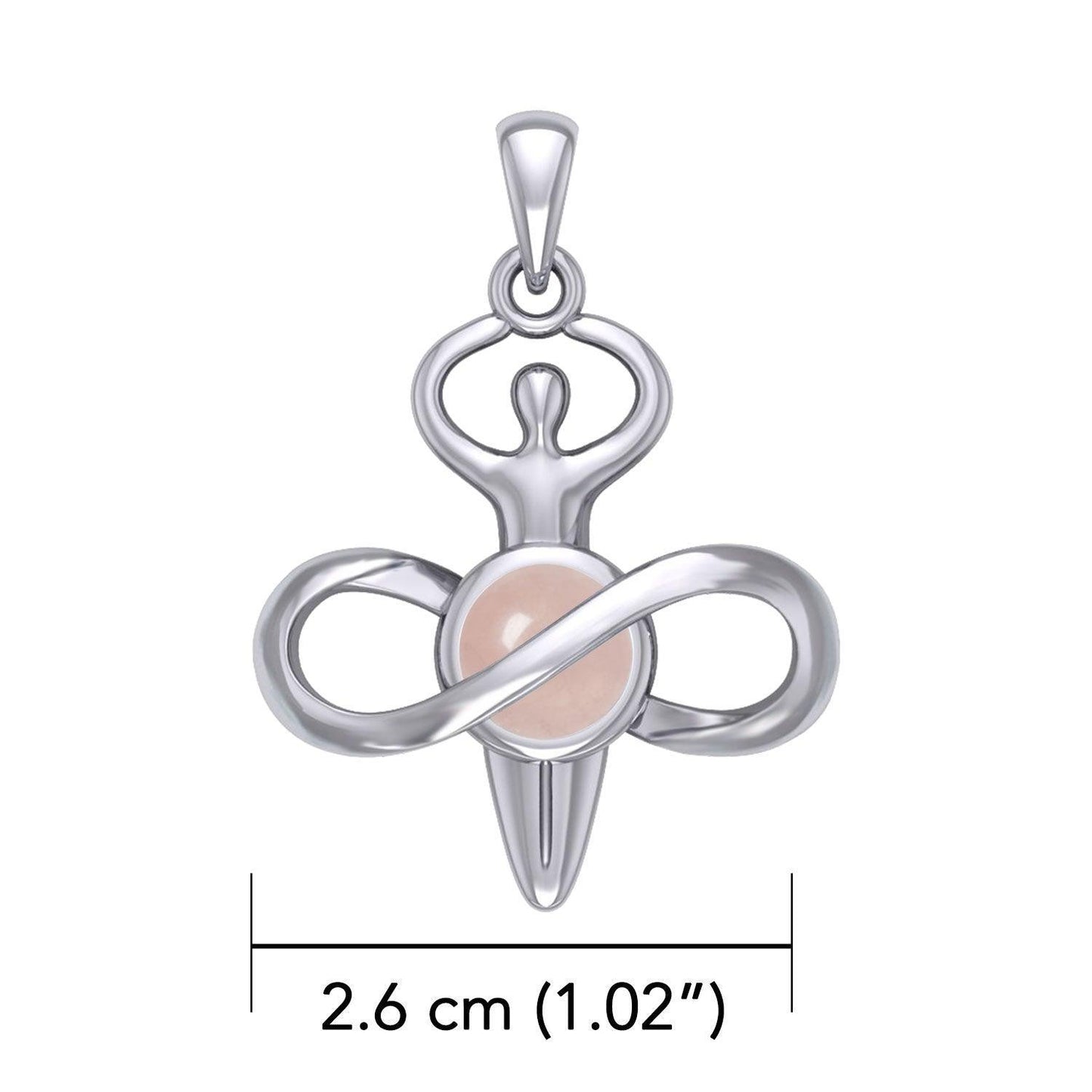 Peter Stone Eternal Light of Goddess Silver Pendant with Gem TPD6176 - peterstone.dropshipping