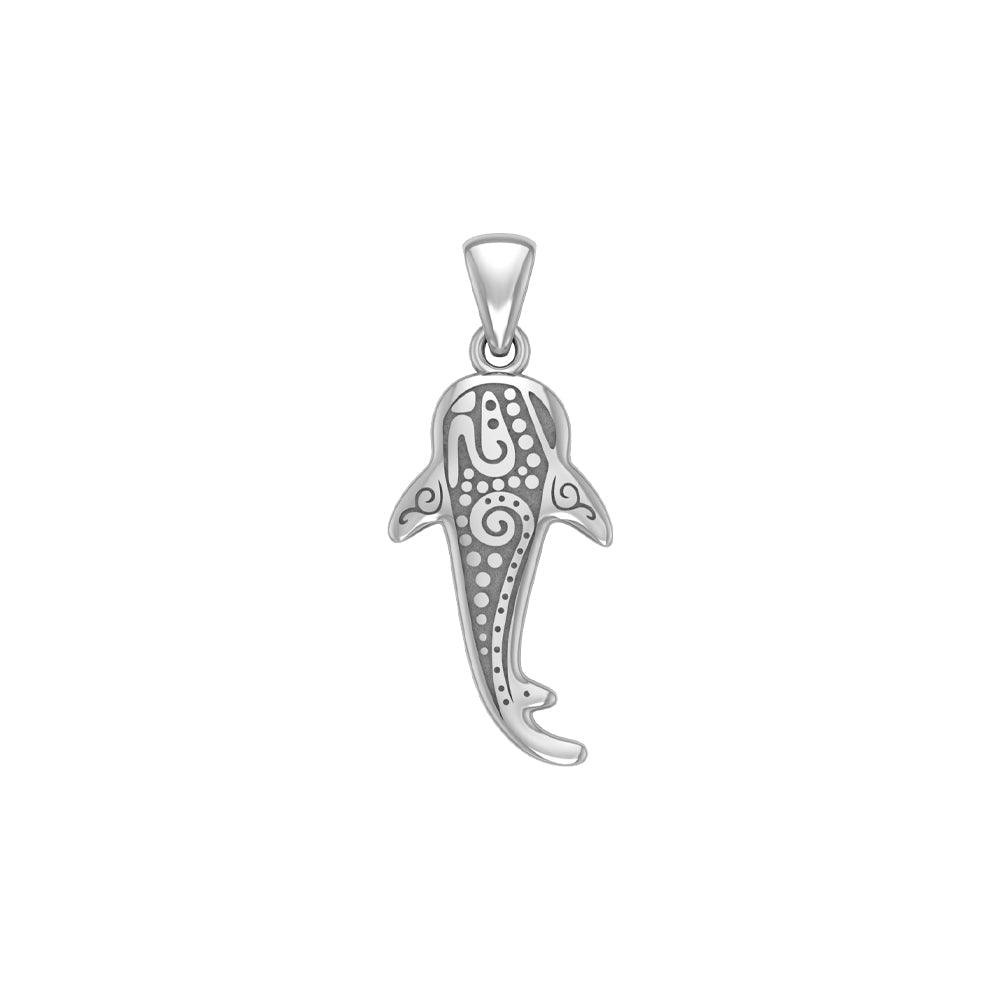 Small Oboriginal Whale Shark Silver Pendant By DiveSilver TPD6282