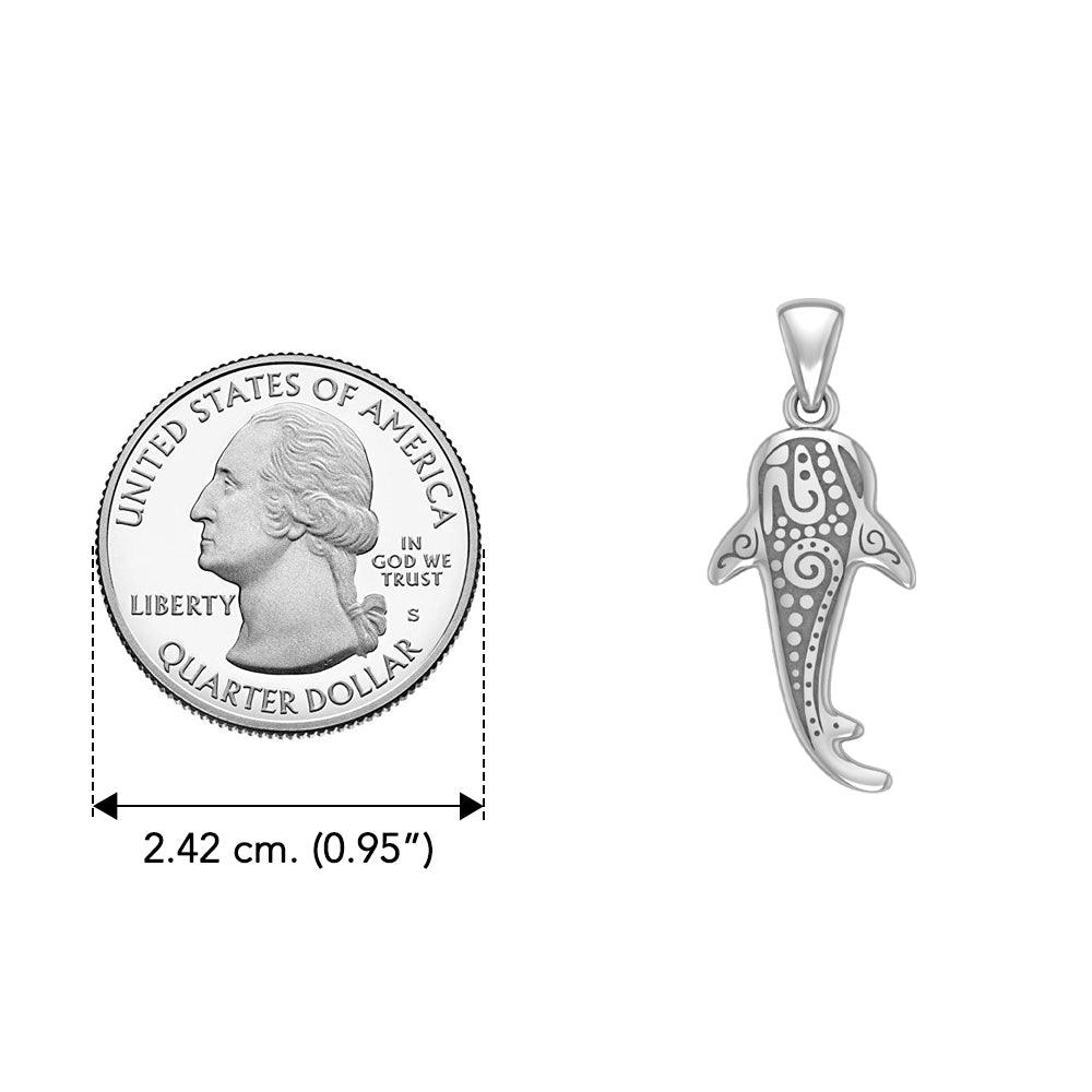 Small Oboriginal Whale Shark Silver Pendant By DiveSilver TPD6282