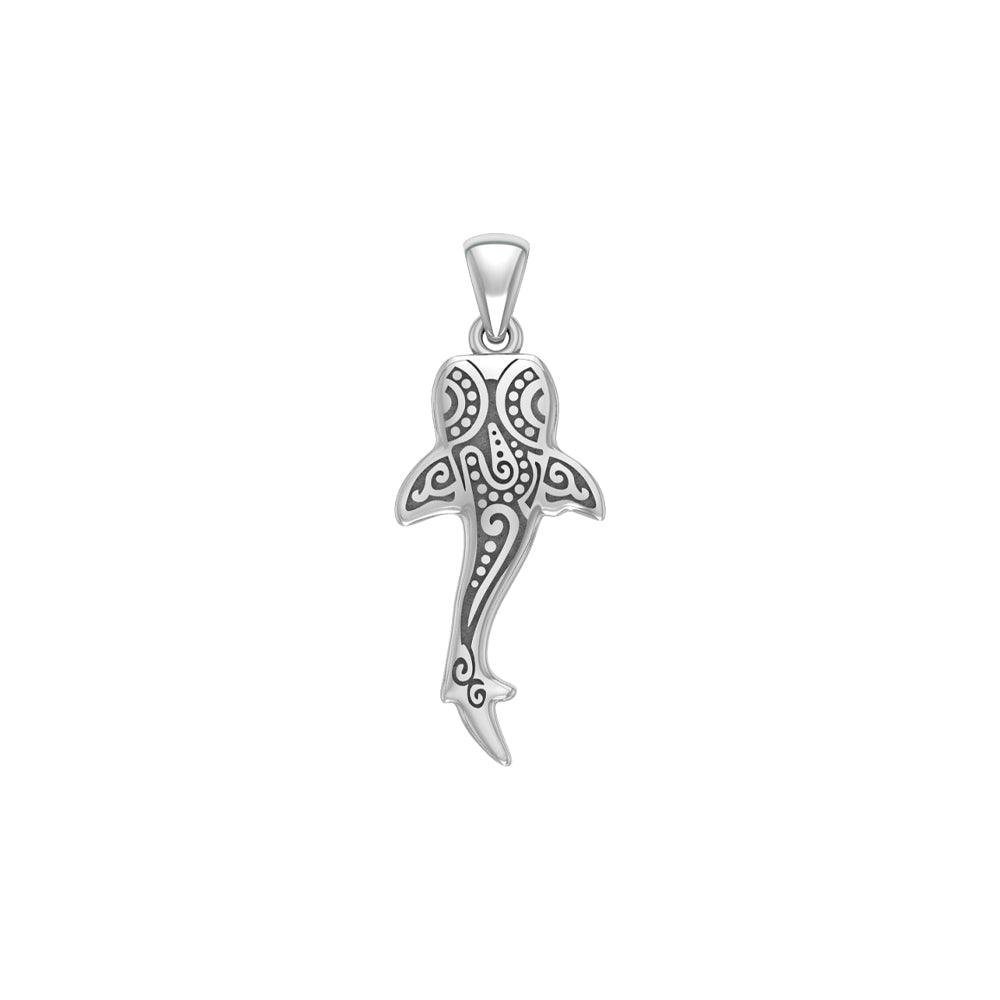 Large Oboriginal Whale Shark Silver Pendant By DiveSilver TPD6283