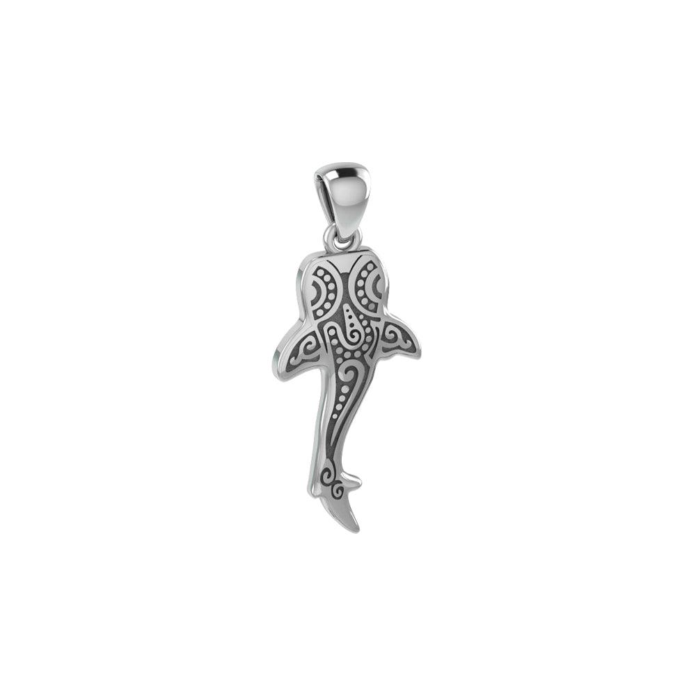 Large Oboriginal Whale Shark Silver Pendant By DiveSilver TPD6283