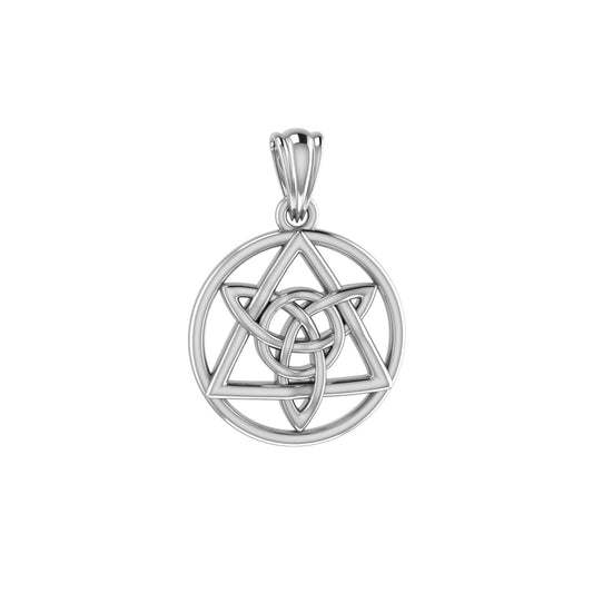 AA Recovery Symbol with Triquetra Sterling Silver Pendant  TPD6330