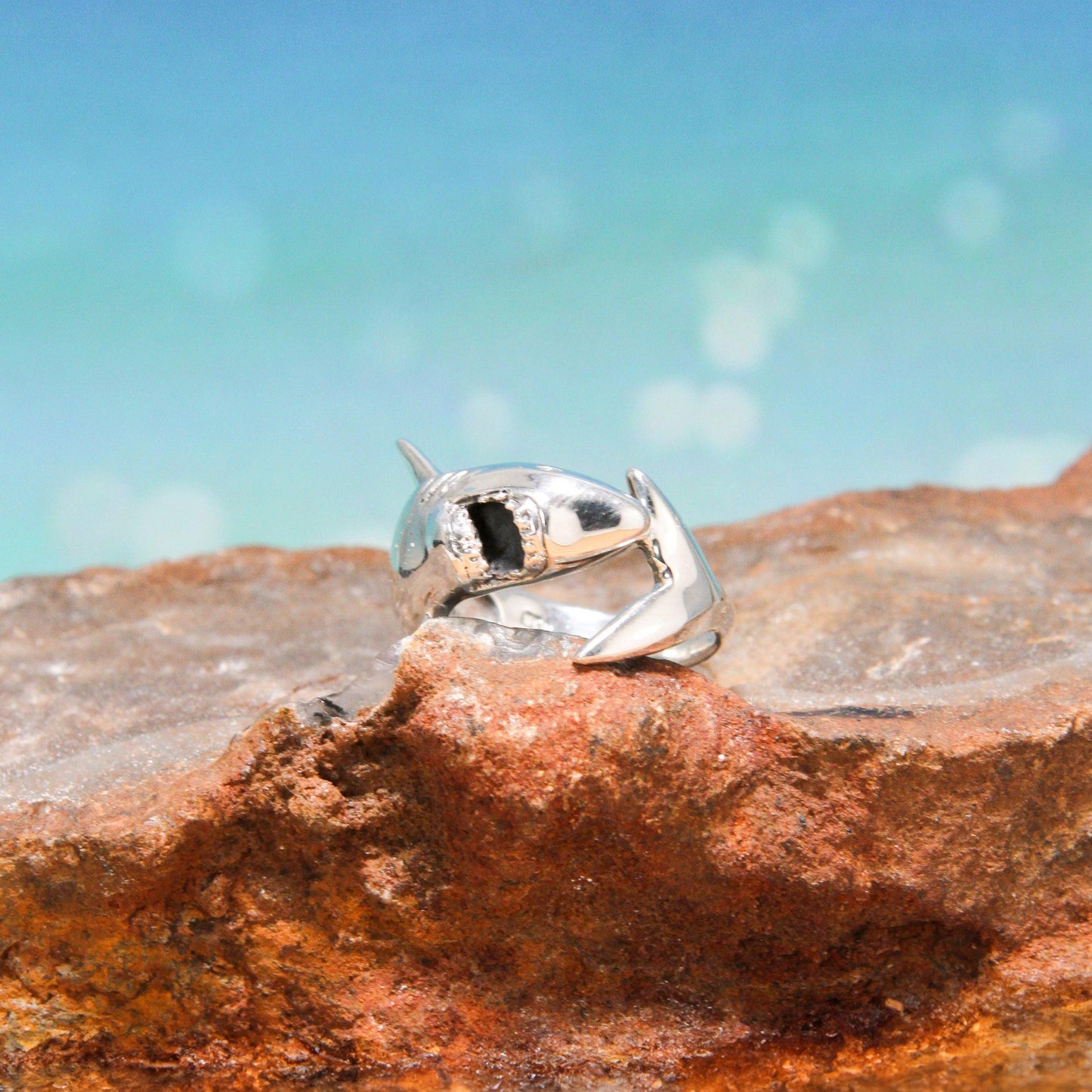 Great White Shark Ring TR1481 - peterstone.dropshipping