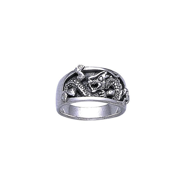 Dragon Sterling Silver Band Ring TR1580