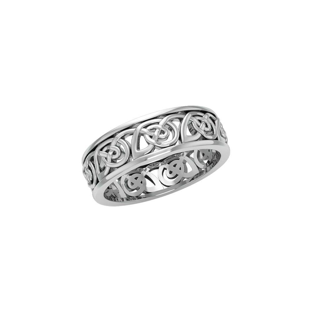 In the circle of life ~ Celtic Knotwork Sterling Silver Ring TR3453 - peterstone.dropshipping