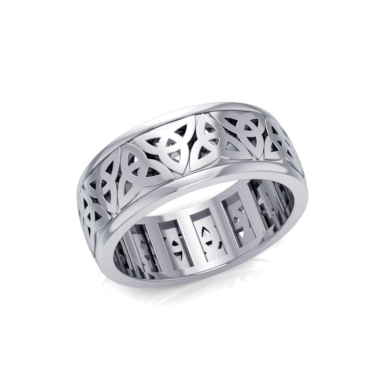 Celtic Knotwork Silver Spinner Ring TR3780 - peterstone.dropshipping