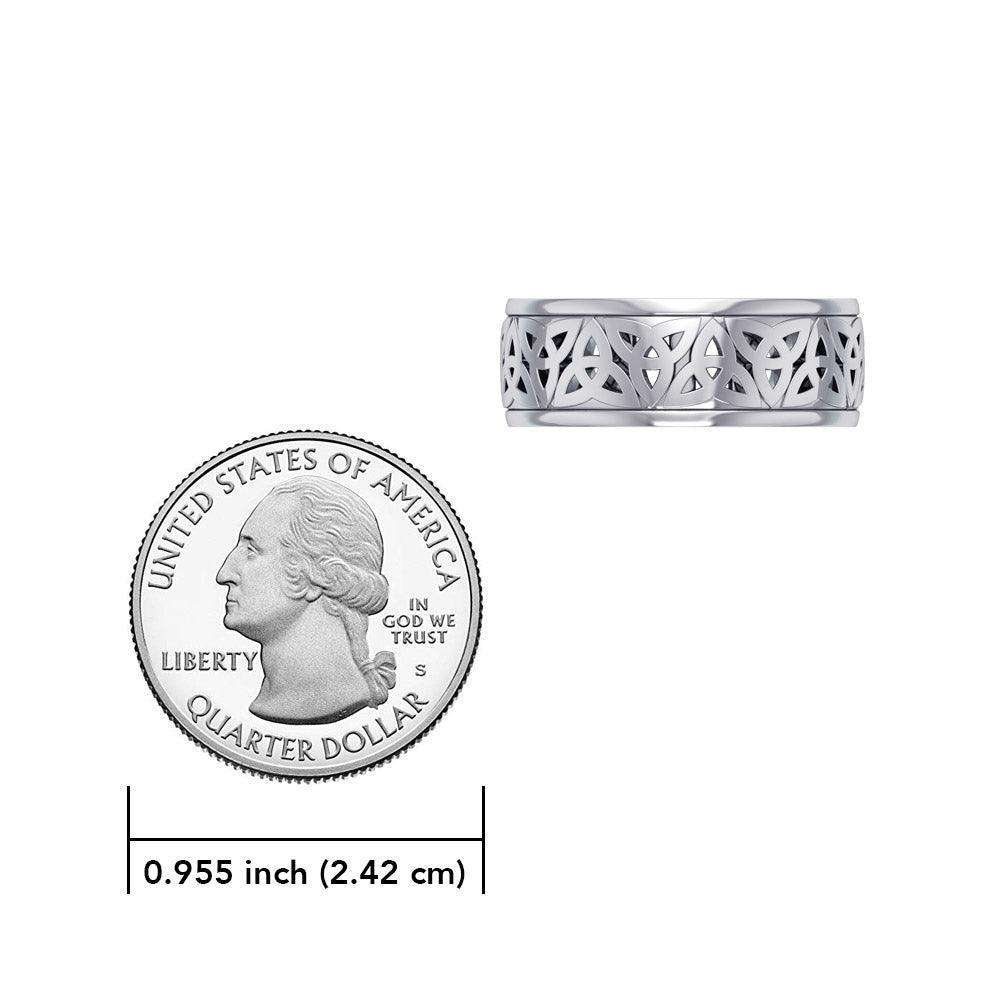 Celtic Knotwork Silver Spinner Ring TR3780 - peterstone.dropshipping