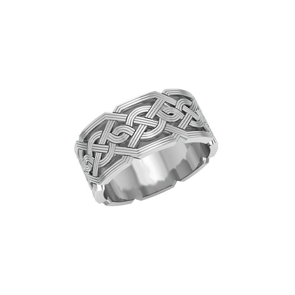 An eternity found again ~ Celtic Knotwork Sterling Silver Ring TR684 - peterstone.dropshipping