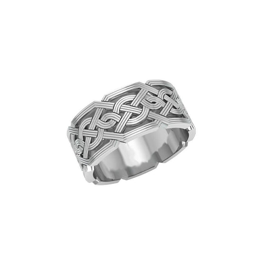 An eternity found again ~ Celtic Knotwork Sterling Silver Ring TR684 - peterstone.dropshipping