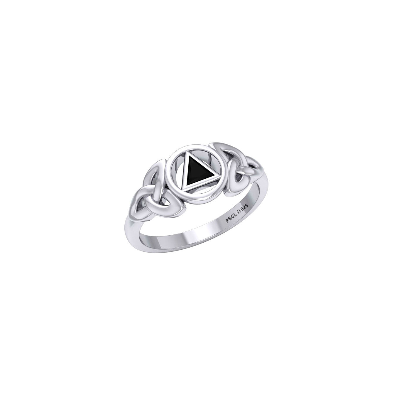 AA Recovery Sterling Silver Ring with Inlay Stone TRI1271