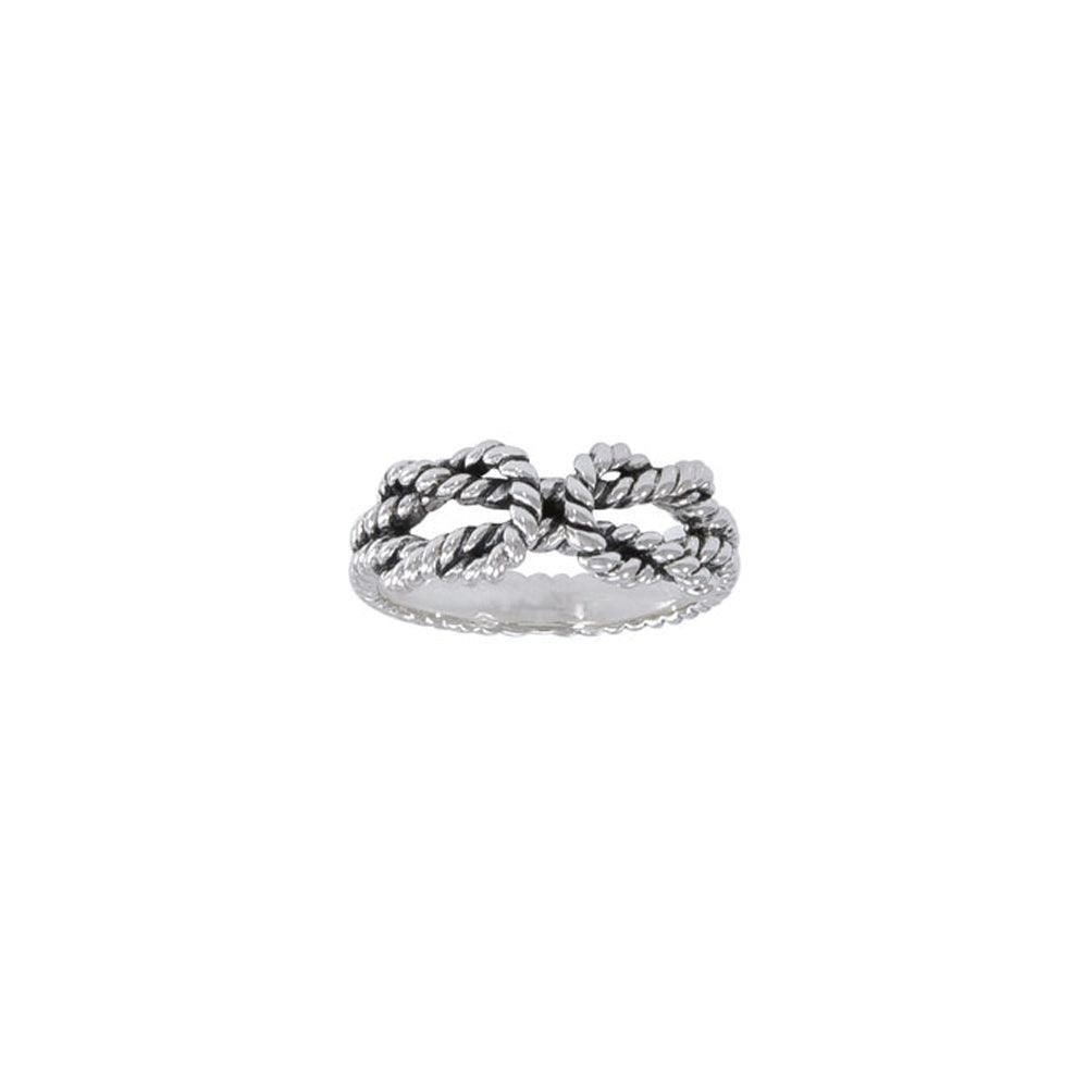 Rope Bend Knot Ring TRI1464 - peterstone.dropshipping