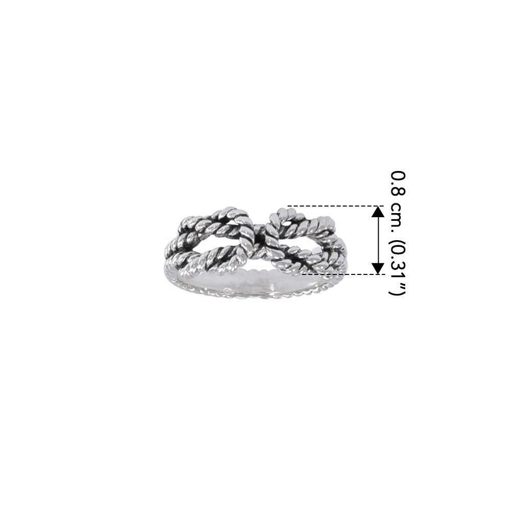 Rope Bend Knot Ring TRI1464 - peterstone.dropshipping