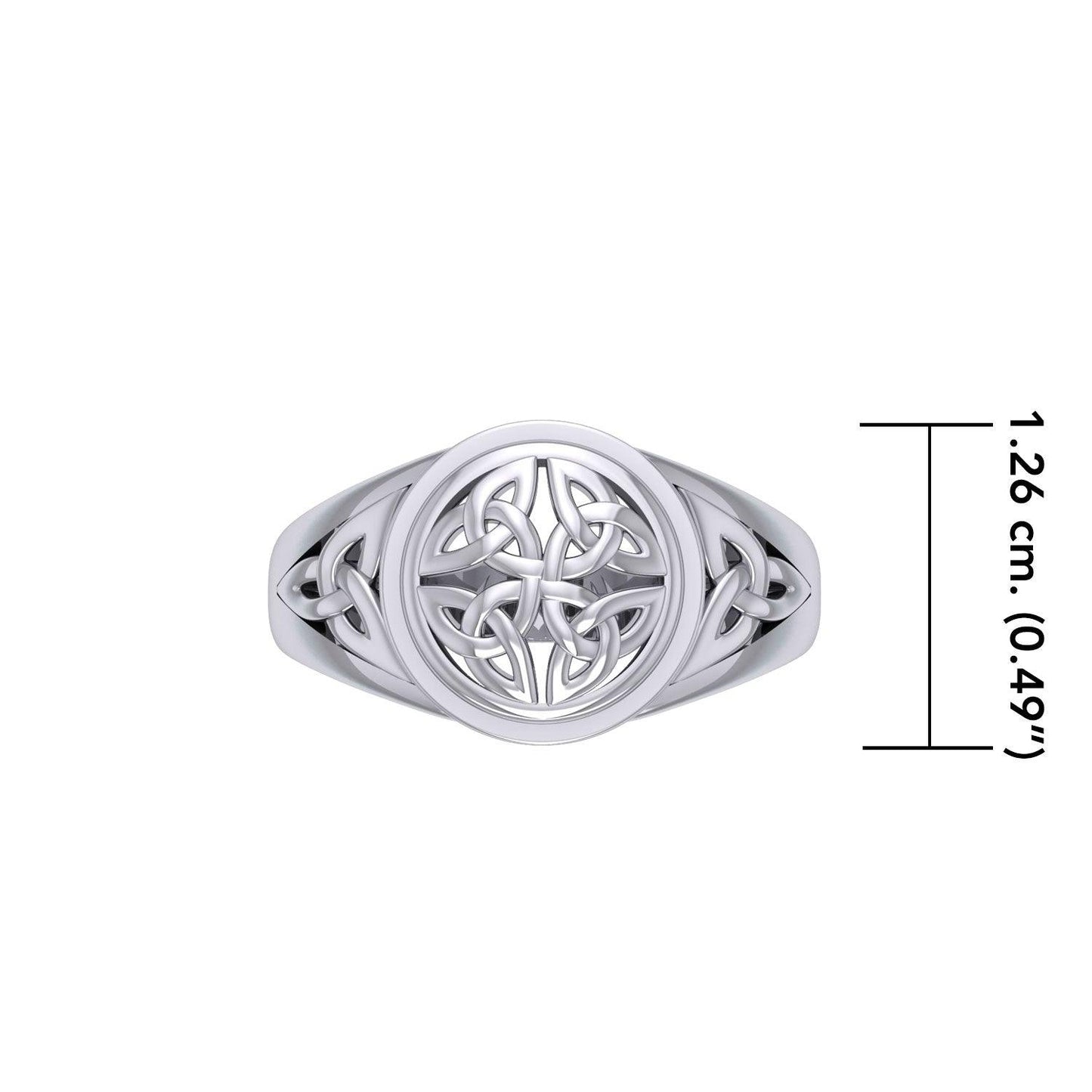 Celtic Quaternary Knot Silver Ring TRI1758 - peterstone.dropshipping