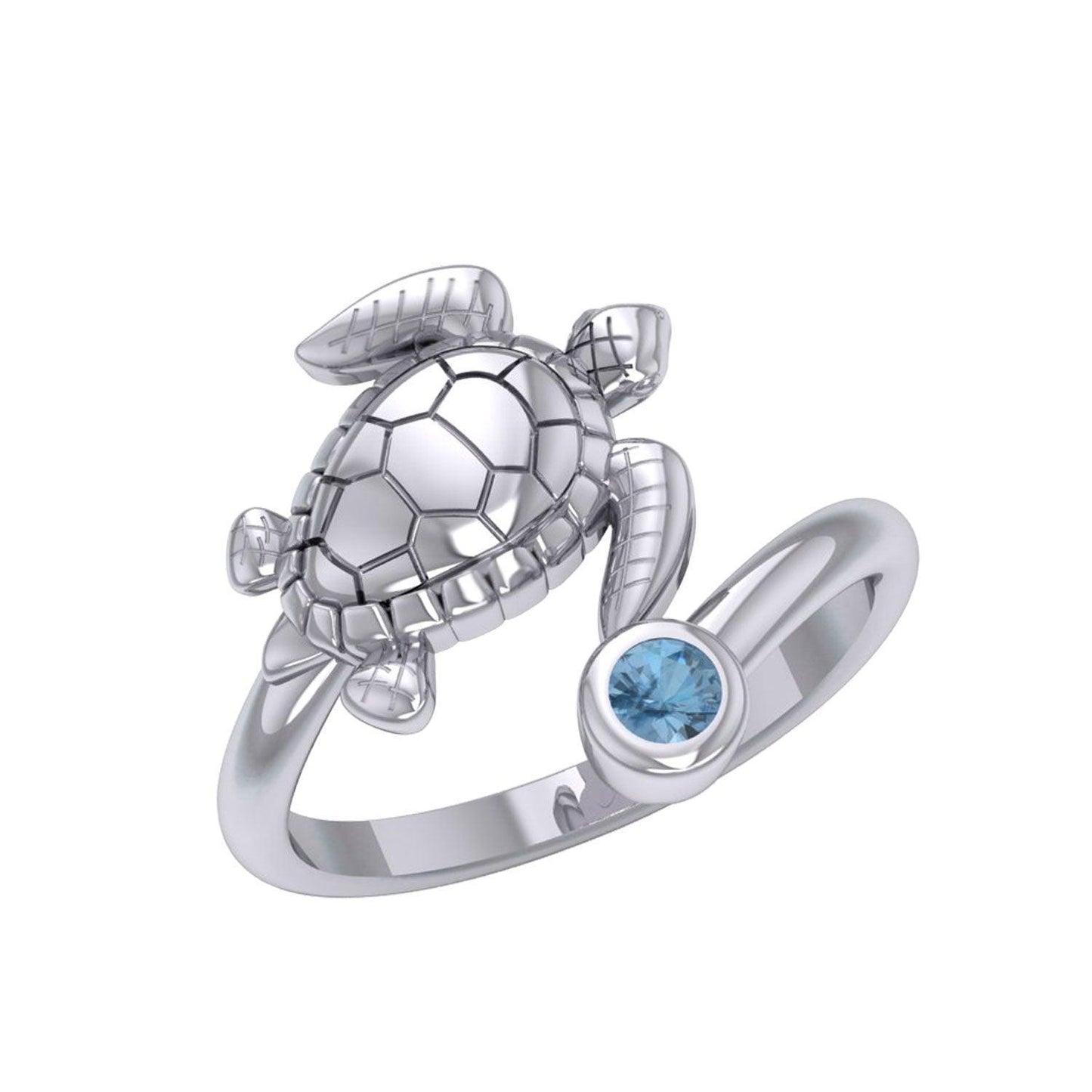 Sea Turtle Sterling Silver with Gemstone TRI2344