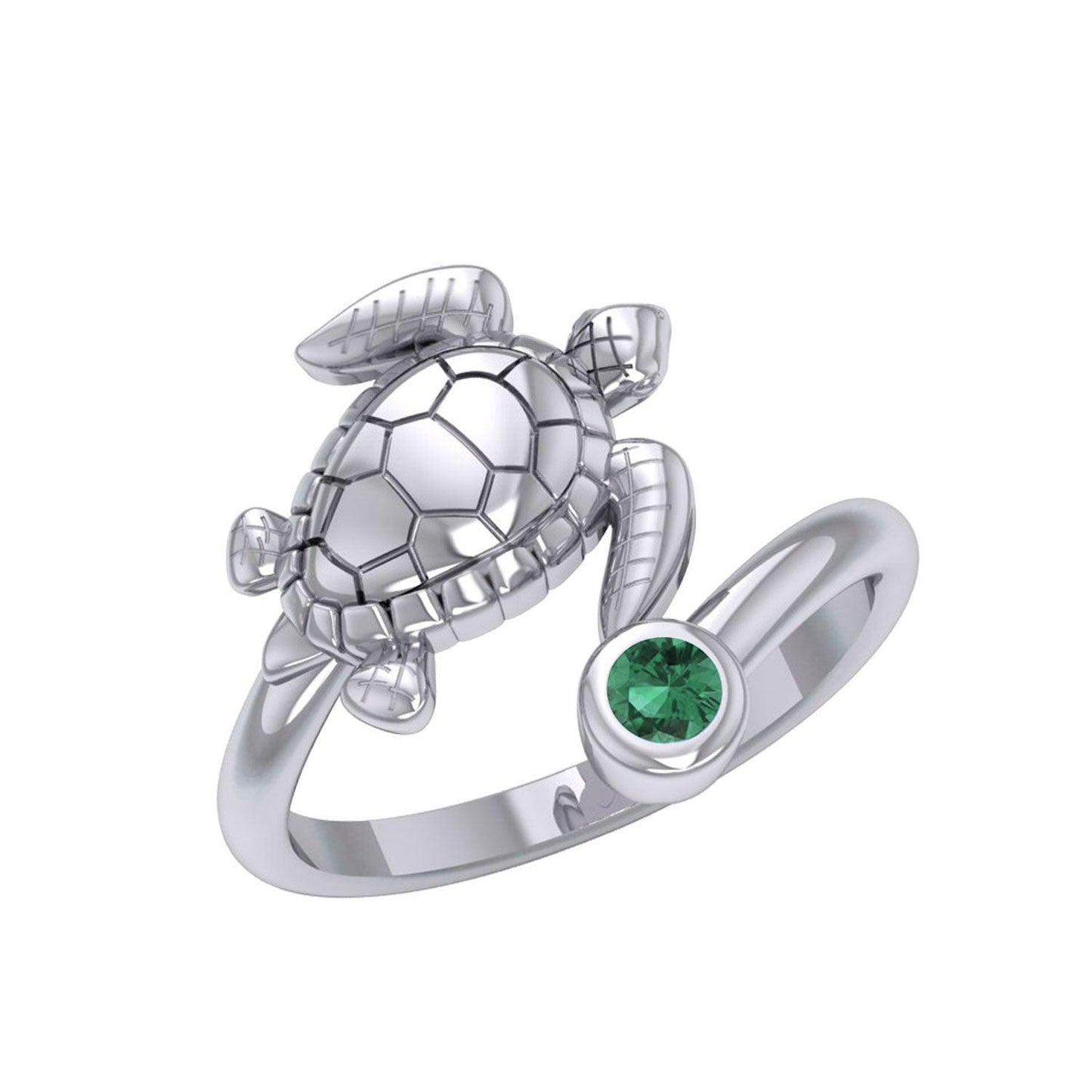 Sea Turtle Sterling Silver with Gemstone TRI2344