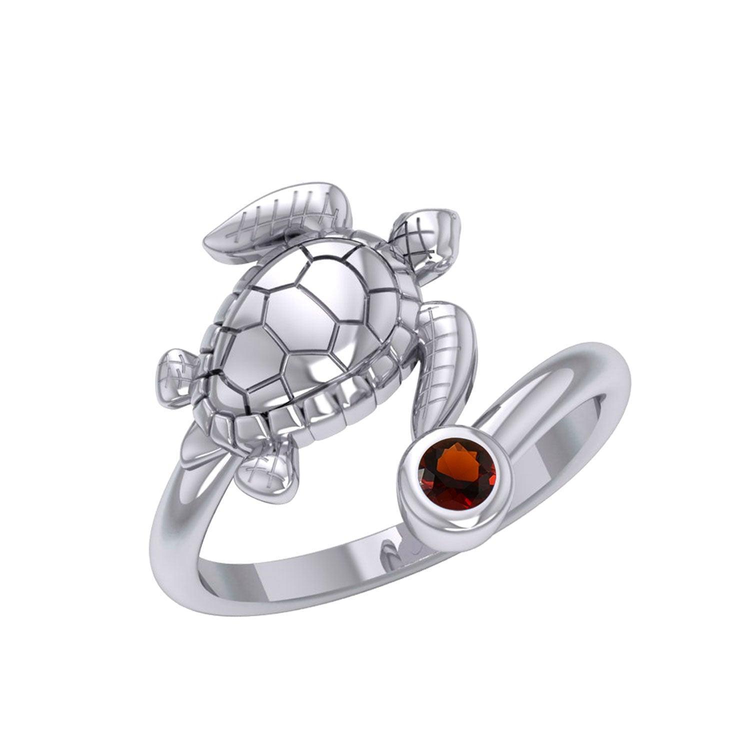 Sea Turtle Sterling Silver with Gemstone TRI2344