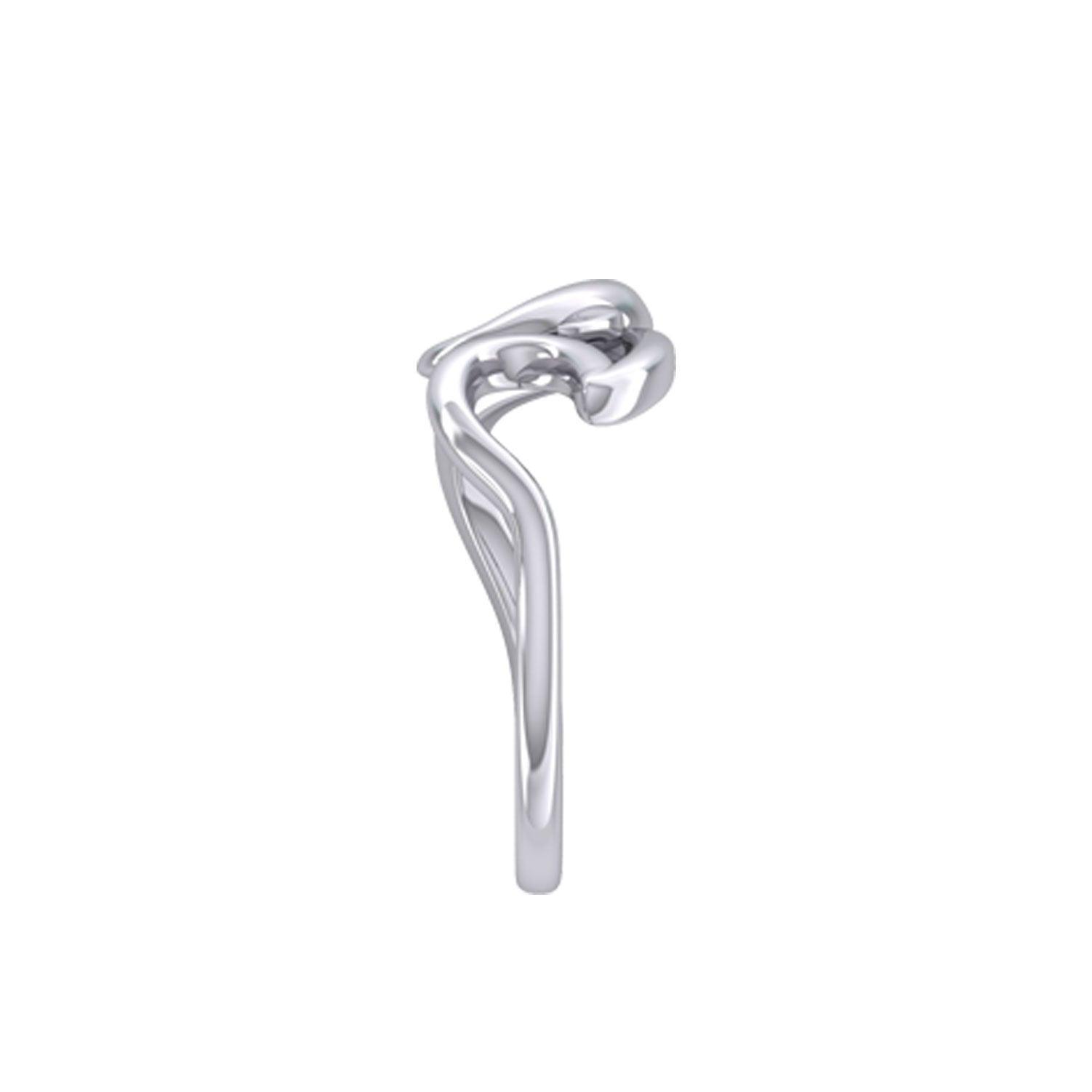 Dolphin with Wave Silver Ring TRI2431 - peterstone.dropshipping