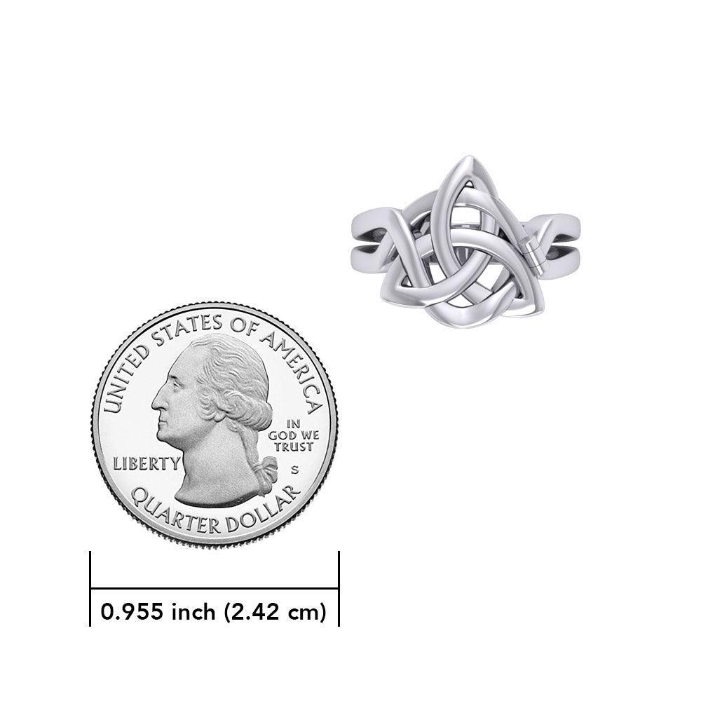 Peter Stone Triquetra Silver Puzzle Ring TRI2445 - peterstone.dropshipping