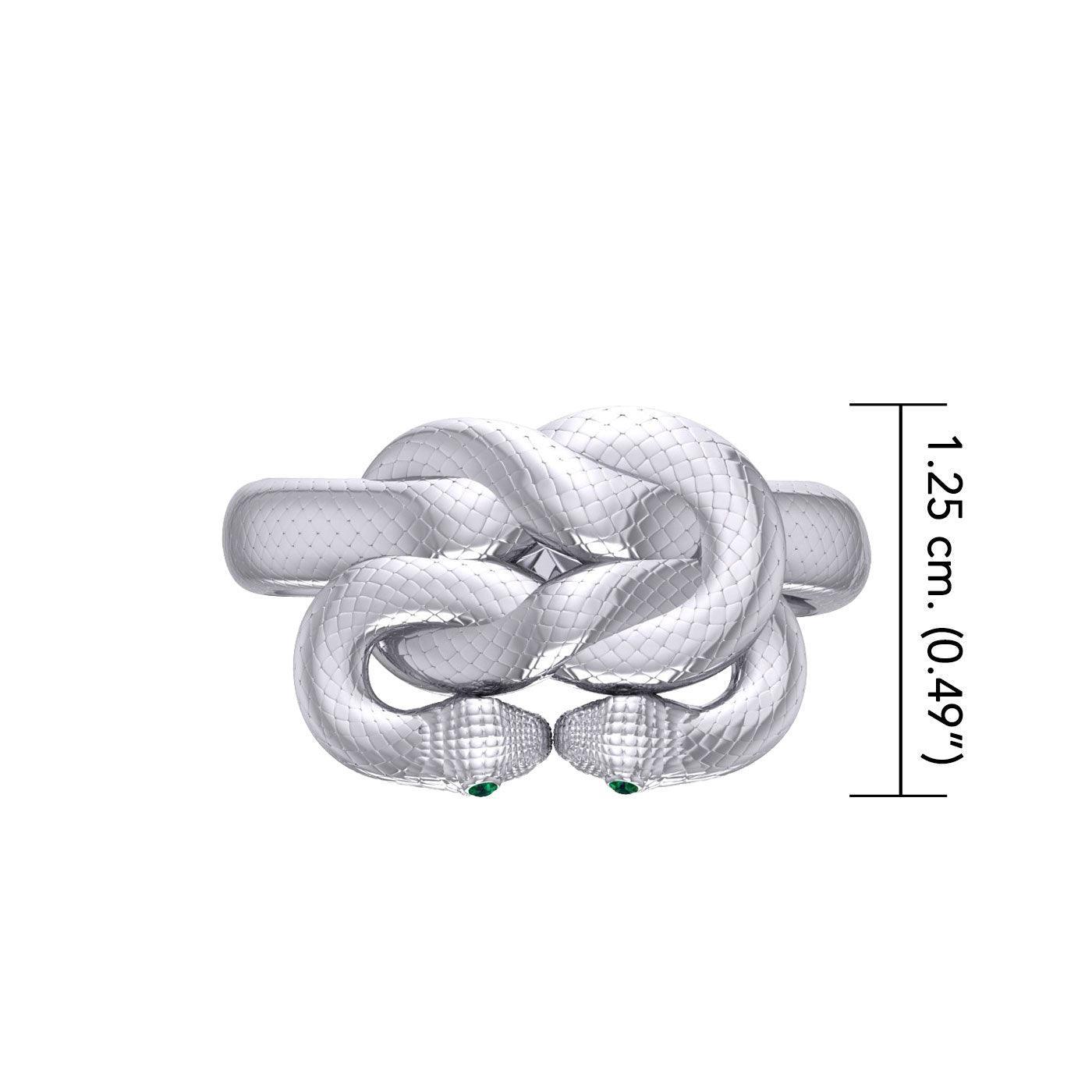 Sterling silver Tight in the knot snaking ring Oberon & Rhiannon Zell wedding rings Designed by Oberon Zell TRI2468 - peterstone.dropshipping