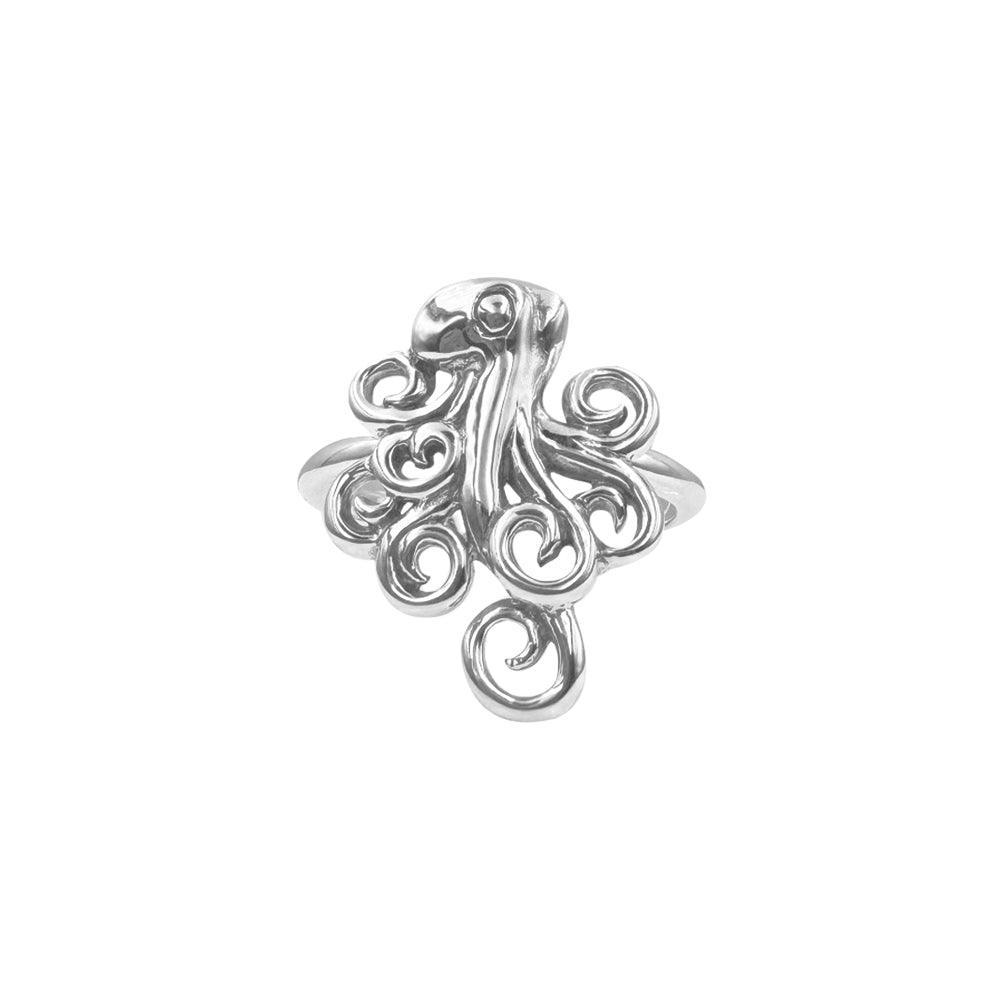 Octopus Sterling Silver Ring - peterstone.dropshipping