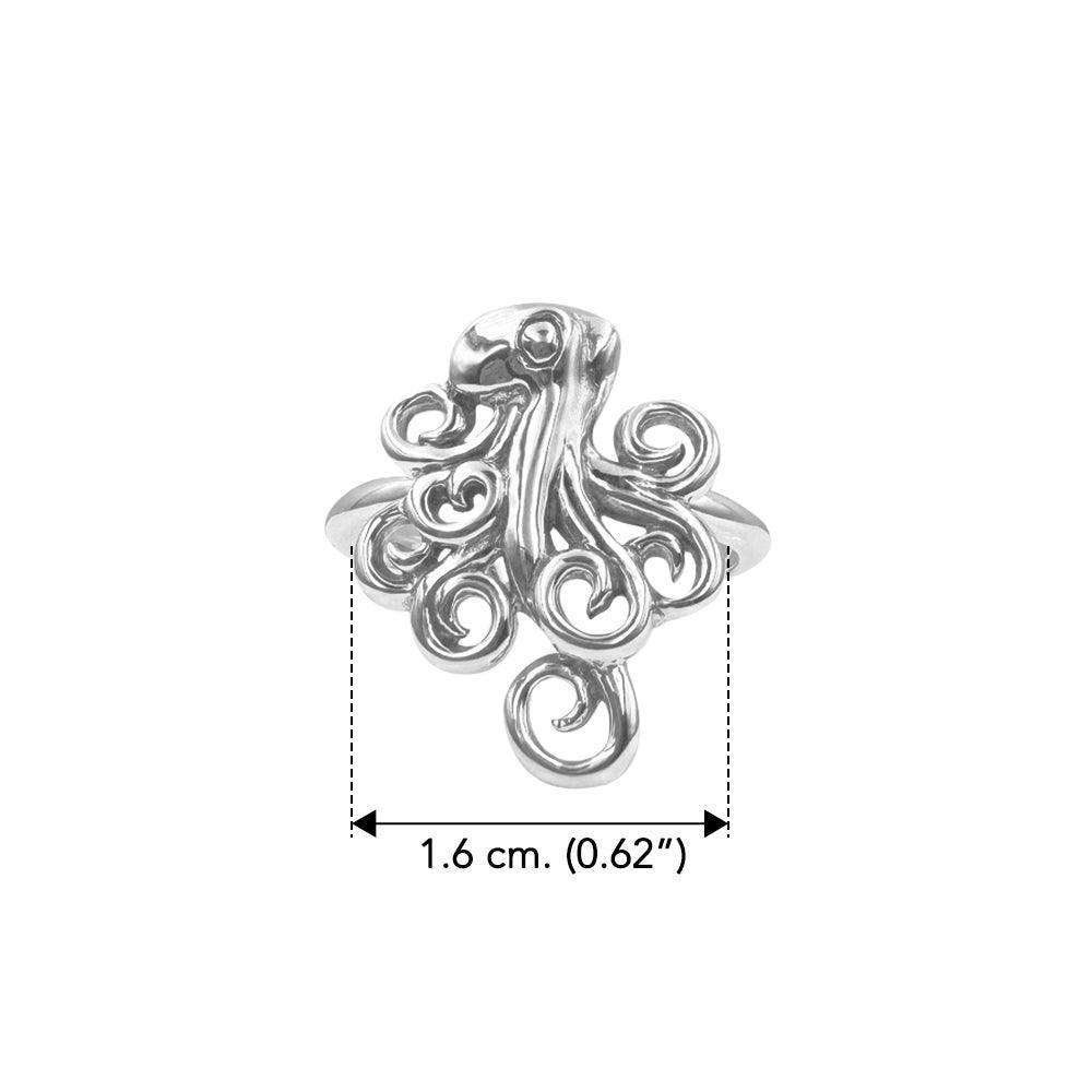 Octopus Sterling Silver Ring - peterstone.dropshipping