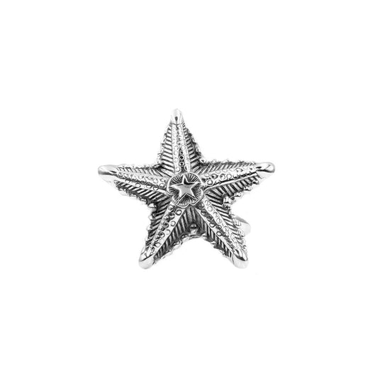 Star Fish Sterling Silver Ring - peterstone.dropshipping