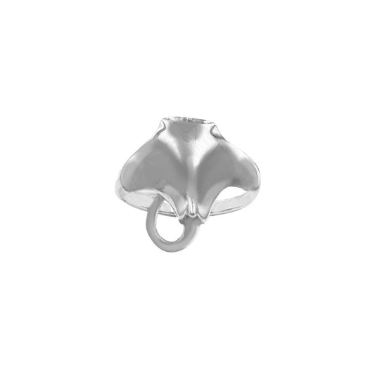 Single Manta Ray Sterling Silver Ring by DiveSilver TRI2500