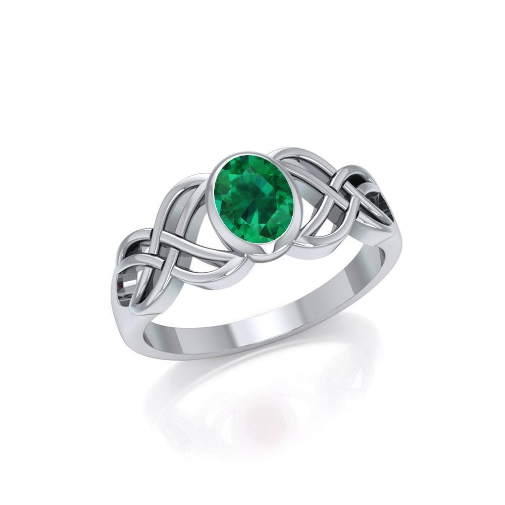 Bring out the best in you ~ Sterling Silver Celtic Knotwork Birthstone Ring TRI934