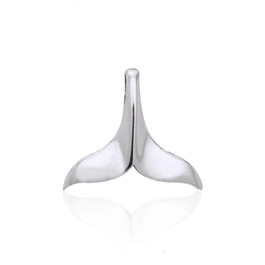 Large Whale Tail Silver Pendant JP007 - peterstone.dropshipping